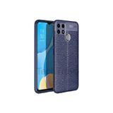 Techtrove Oppo A15 Kılıf Deri Extra Korumalı Slikon Kapak Lacivert