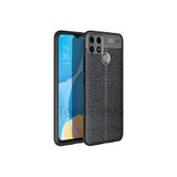 Techtrove Oppo A15S Kılıf Deri Extra Korumalı Slikon Kapak Siyah