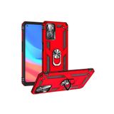 Techtrove Oppo A96 4G Kılıf Yüzüklü Stand Olabilen Magnetic Tpu Tank Kapak Kırmızı