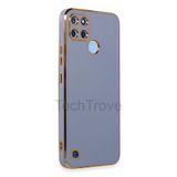 Techtrove Realme C25Y Kılıf Parlak Tasrım Kamera Korumalı Ultra Yumuşak Esnek A+ Kalite Kapak Mavi