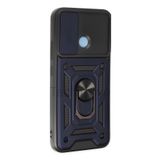 Techtrove Realme C25Y Kılıf Sürgülü Kamera Korumalı Yüzüklü Stand Olabilen Magnetic Tpu Tank Kapak Lacivert