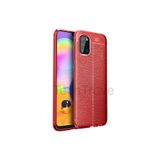 Techtrove Samsung Galaxy A02S Kılıf Deri Extra Korumalı Slikon Kapak Kırmızı