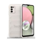 Techtrove Samsung Galaxy A03S Kılıf Elde Kaymaz İçi Kadife Silikon Kapak Krem