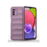 Techtrove Samsung Galaxy A03S Kılıf Elde Kaymaz İçi Kadife Silikon Kapak Mor