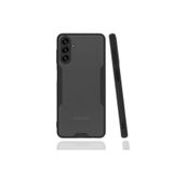 Techtrove Samsung Galaxy A04S Kılıf Renkli Kenarlı Arkası Buzlu Yumuşak Silikon Kapak Siyah