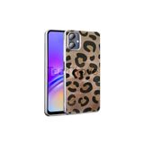 Techtrove Samsung Galaxy A06 Kılıf İpeksi Desenli Tasarımlı Kamera Koruma Çıkıntılı A+ Kalite Kapak Gold Leopar