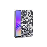 Techtrove Samsung Galaxy A06 Kılıf İpeksi Desenli Tasarımlı Kamera Koruma Çıkıntılı A+ Kalite Kapak Gri Leopar