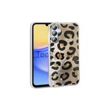 Techtrove Samsung Galaxy A15 Kılıf İpeksi Desenli Tasarımlı Kamera Koruma Çıkıntılı A+ Kalite Kapak Gold Leopar
