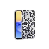 Techtrove Samsung Galaxy A16 Kılıf İpeksi Desenli Tasarımlı Kamera Koruma Çıkıntılı A+ Kalite Kapak Gri Leopar