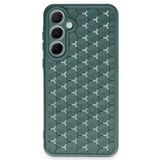 Techtrove Samsung Galaxy A25 Kılıf Kamera Korumalı Geometrik Petek Motifli Silikon Kapak Yeşil