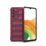 Techtrove Samsung Galaxy A33 5G Kılıf Elde Kaymaz İçi Kadife Silikon Kapak Bordo