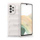 Techtrove Samsung Galaxy A33 5G Kılıf Elde Kaymaz İçi Kadife Silikon Kapak Krem
