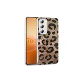 Techtrove Samsung Galaxy A55 Kılıf İpeksi Desenli Tasarımlı Kamera Koruma Çıkıntılı A+ Kalite Kapak Gold Leopar