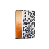 Techtrove Samsung Galaxy A55 Kılıf İpeksi Desenli Tasarımlı Kamera Koruma Çıkıntılı A+ Kalite Kapak Gri Leopar