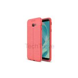 Techtrove Samsung Galaxy J4 Plus Kılıf Deri Extra Korumalı Slikon Kapak Kırmızı