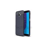 Techtrove Samsung Galaxy J6 Plus Kılıf Deri Extra Korumalı Slikon Kapak Lacivert