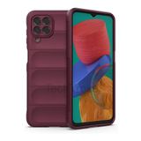 Techtrove Samsung Galaxy M33 Kılıf Elde Kaymaz İçi Kadife Silikon Kapak Bordo