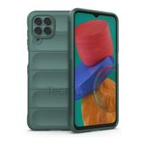 Techtrove Samsung Galaxy M33 Kılıf Elde Kaymaz İçi Kadife Silikon Kapak Koyu Yeşil