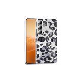 Techtrove Samsung Galaxy S24 Plus Kılıf İpeksi Desenli Tasarımlı Kamera Koruma Çıkıntılı A+ Kalite Kapak Gri Leopar