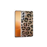 Techtrove Samsung Galaxy S25 Kılıf İpeksi Desenli Tasarımlı Kamera Koruma Çıkıntılı A+ Kalite Kapak Gold Leopar