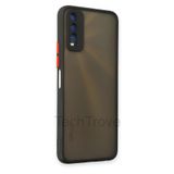Techtrove Vivo Y20 Kılıf Darbe Ve Kamera Korumalı Lüks Mat Silikon Kapak Siyah