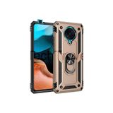 Techtrove Xiaomi Poco F2 Pro Kılıf Yüzüklü Stand Olabilen Magnetic Tpu Tank Kapak Gold