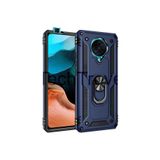 Techtrove Xiaomi Poco F2 Pro Kılıf Yüzüklü Stand Olabilen Magnetic Tpu Tank Kapak Mavi