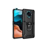 Techtrove Xiaomi Poco F2 Pro Kılıf Yüzüklü Stand Olabilen Magnetic Tpu Tank Kapak Siyah
