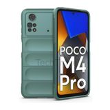 Techtrove Xiaomi Poco M4 Pro 4G Kılıf Elde Kaymaz İçi Kadife Silikon Kapak Koyu Yeşil