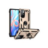 Techtrove Xiaomi Poco M4 Pro 5G Kılıf Yüzüklü Stand Olabilen Magnetic Tpu Tank Kapak Gold