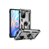 Techtrove Xiaomi Poco M4 Pro 5G Kılıf Yüzüklü Stand Olabilen Magnetic Tpu Tank Kapak Gri