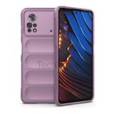 Techtrove Xiaomi Poco X4 Pro 5G Kılıf Elde Kaymaz İçi Kadife Silikon Kapak Mor