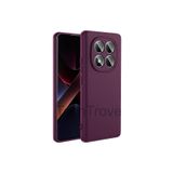 Techtrove Xiaomi Poco X7 Kılıf İçi Kadife Süet Tasarımlı Kamera Korumalı Renkli Silikon Kapak Koyu Mor