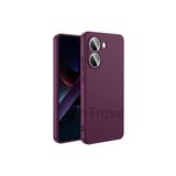Techtrove Xiaomi Poco X7 Pro Kılıf İçi Kadife Süet Tasarımlı Kamera Korumalı Renkli Silikon Kapak Koyu Mor