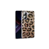 Techtrove Xiaomi Poco X7 Pro Kılıf İpeksi Desenli Tasarımlı Kamera Koruma Çıkıntılı A+ Kalite Kapak Gold Leopar