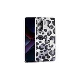 Techtrove Xiaomi Poco X7 Pro Kılıf İpeksi Desenli Tasarımlı Kamera Koruma Çıkıntılı A+ Kalite Kapak Gri Leopar