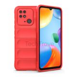 Techtrove Xiaomi Redmi 10C Kılıf Elde Kaymaz İçi Kadife Silikon Kapak Kırmızı