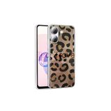 Techtrove Xiaomi Redmi 13C Ve Poco C65 Kılıf İpeksi Desenli Tasarımlı Kamera Koruma Çıkıntılı A+ Kalite Kapak Gold Leopar
