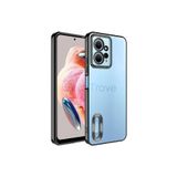 Techtrove Xiaomi Redmi Note 12 4G Kılıf Kamera Korumalı Logo Gösteren Zore Omega Kapak Siyah