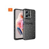 Techtrove Xiaomi Redmi Note 12 4G Kılıf Kamera Korumalı Simli Lüks Kapak Gri