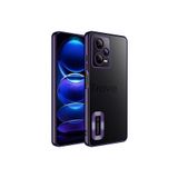 Techtrove Xiaomi Redmi Note 12 5G Kılıf Kamera Korumalı Logo Gösteren Zore Omega Kapak Derin Mor