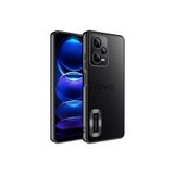 Techtrove Xiaomi Redmi Note 12 5G Kılıf Kamera Korumalı Logo Gösteren Zore Omega Kapak Siyah