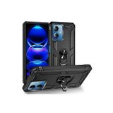 Techtrove Xiaomi Redmi Note 12 5G Kılıf Yüzüklü Stand Olabilen Magnetic Tpu Tank Kapak Siyah