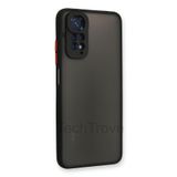 Techtrove Xiaomi Redmi Note 12 Pro 4G Kılıf Darbe Ve Kamera Korumalı Lüks Mat Silikon Kapak Siyah