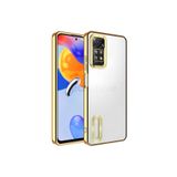 Techtrove Xiaomi Redmi Note 12 Pro 4G Kılıf Kamera Korumalı Logo Gösteren Zore Omega Kapak Gold