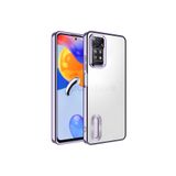 Techtrove Xiaomi Redmi Note 12 Pro 4G Kılıf Kamera Korumalı Logo Gösteren Zore Omega Kapak Lila