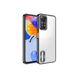 Techtrove Xiaomi Redmi Note 12 Pro 4G Kılıf Kamera Korumalı Logo Gösteren Zore Omega Kapak Siyah