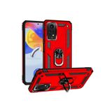 Techtrove Xiaomi Redmi Note 12 Pro 4G Kılıf Yüzüklü Stand Olabilen Magnetic Tpu Tank Kapak Kırmızı