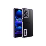 Techtrove Xiaomi Redmi Note 12 Pro 5G Kılıf Kamera Korumalı Logo Gösteren Zore Omega Kapak Lila