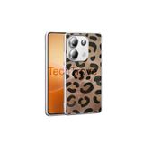 Techtrove Xiaomi Redmi Note 13 Pro 4G Kılıf İpeksi Desenli Tasarımlı Kamera Koruma Çıkıntılı A+ Kalite Kapak Gold Leopar